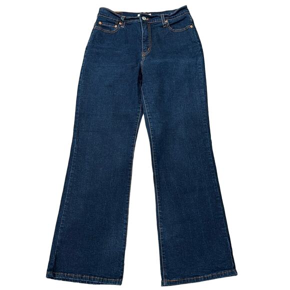 Levi's Women's 512 Perfectly Slimming Boot Cut Jean Dark Wash Size 12P - Picture 1 of 9